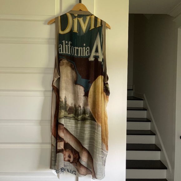 RARE Stunning NWT Rundholz Sleeveless Dress w/Vintage Cali Ad Graphics~ One Size - Picture 2 of 11